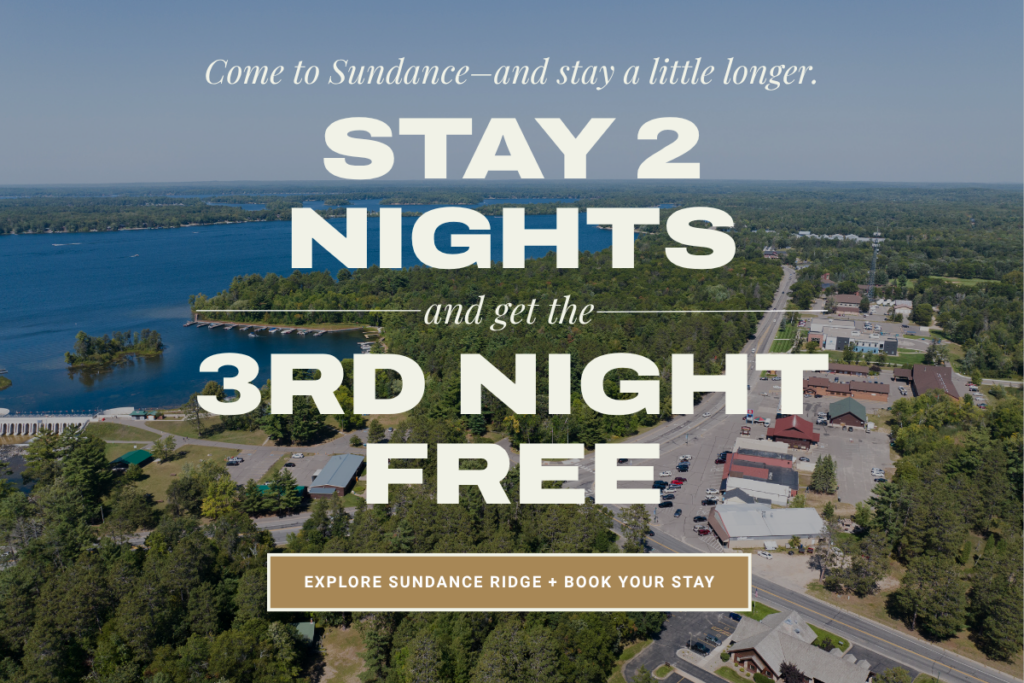 Stay 2 nights and get the 3rd night free at Sundance Ridge